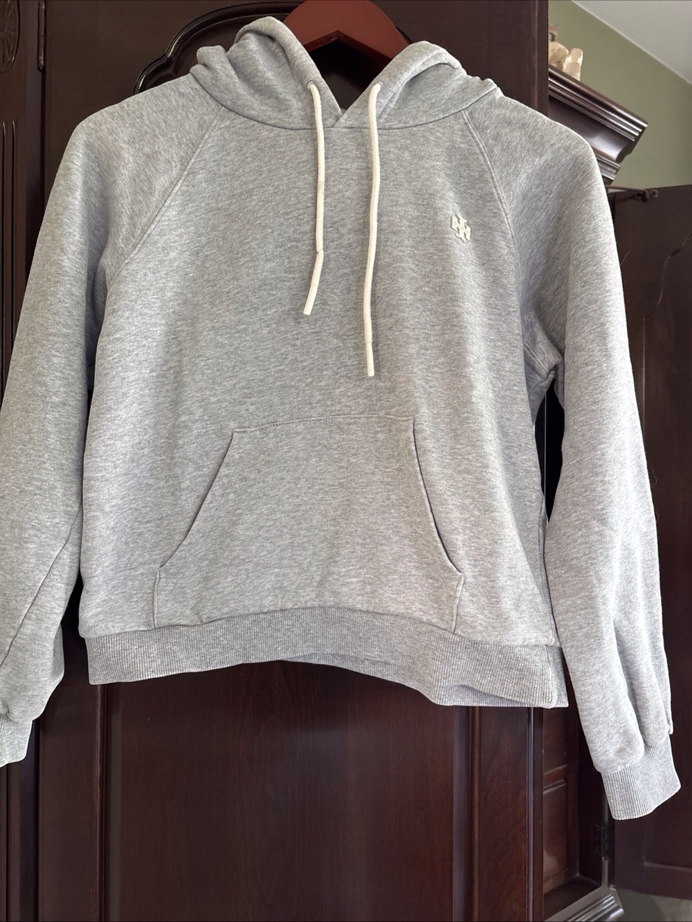 Tory Sport Light Gray Hooded Pullover Sweatshirt